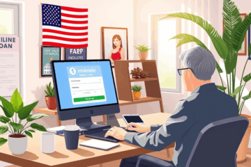 A person applying for a quick online loan on their laptop, showcasing the simplicity and speed of the approval process.