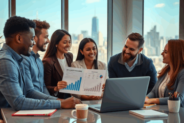 Image depicting financial documents and a person looking relieved, symbolizing stress-free access to credit without collateral.