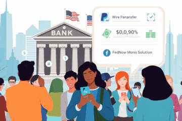Illustration of various digital interfaces for requesting and receiving money quickly using popular financial services.