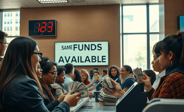 Image depicting the concept of instant funds being released on the same day.
