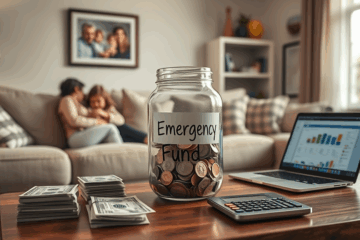 Image depicting financial planning and emergency savings.