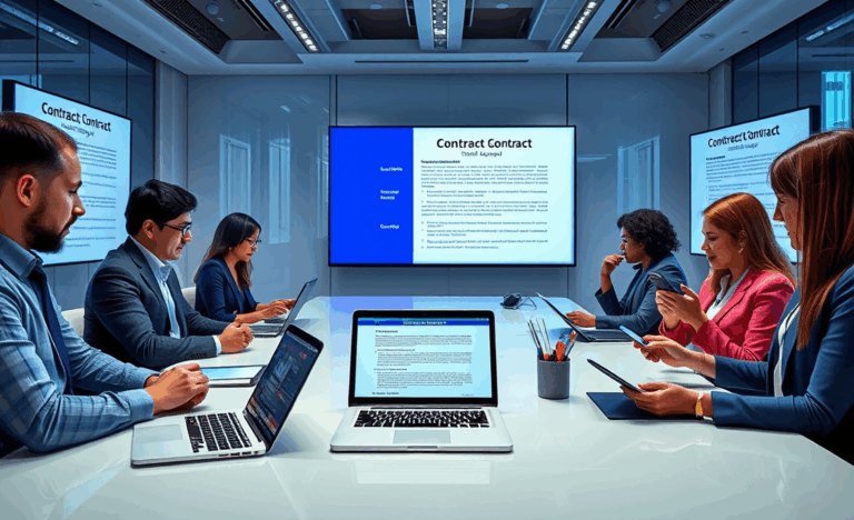 An illustration of digital tools enhancing contract approval processes, highlighting efficiency and speed in electronic agreements.