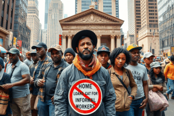 Informal worker in the USA exploring loan options for homeownership and financial stability.
