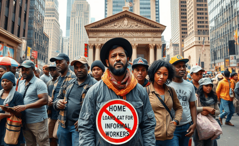 Informal worker in the USA exploring loan options for homeownership and financial stability.