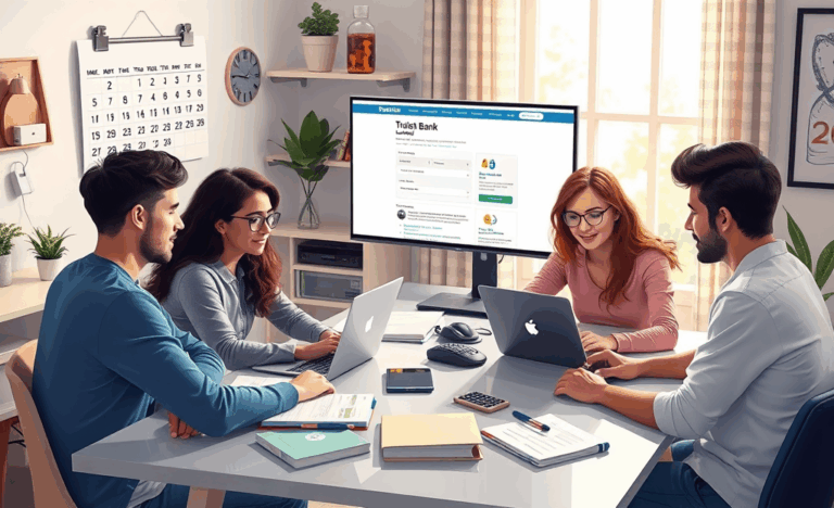 Applying for an online loan at Truist Bank through their user-friendly website