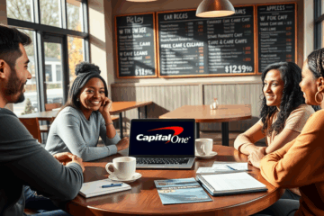 An illustration of various personal loan solutions at Capital One with a focus on financial options.
