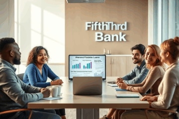 A customer applying for a personal loan at Fifth Third Bank on a digital device