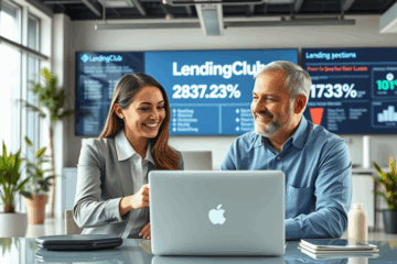 An illustration of LendingClub's innovative peer-to-peer loan service.