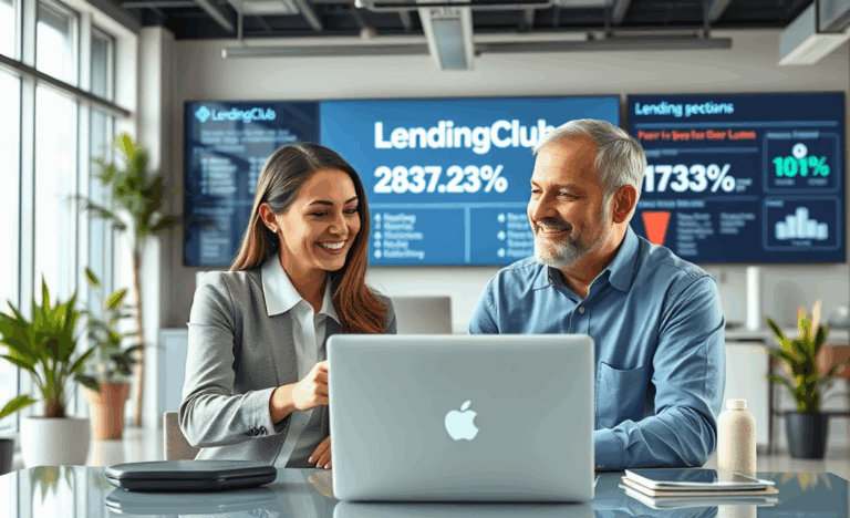 An illustration of LendingClub's innovative peer-to-peer loan service.