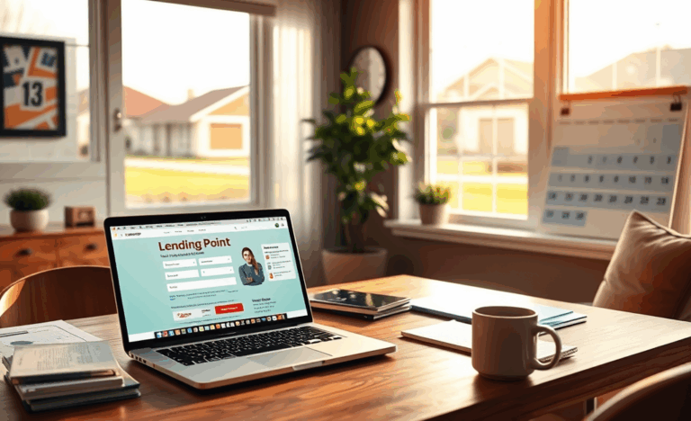 Person applying for an online loan on the LendingPoint website