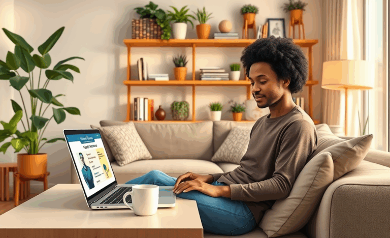 Person using a laptop at home to earn easy money online through various side hustles and opportunities.
