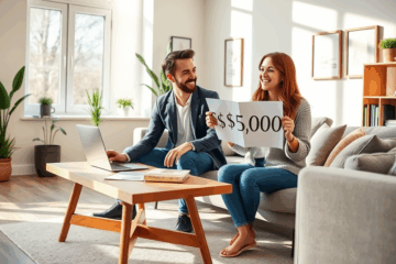 A person holding a magical key representing financial freedom with a CA$5,000 personal loan.