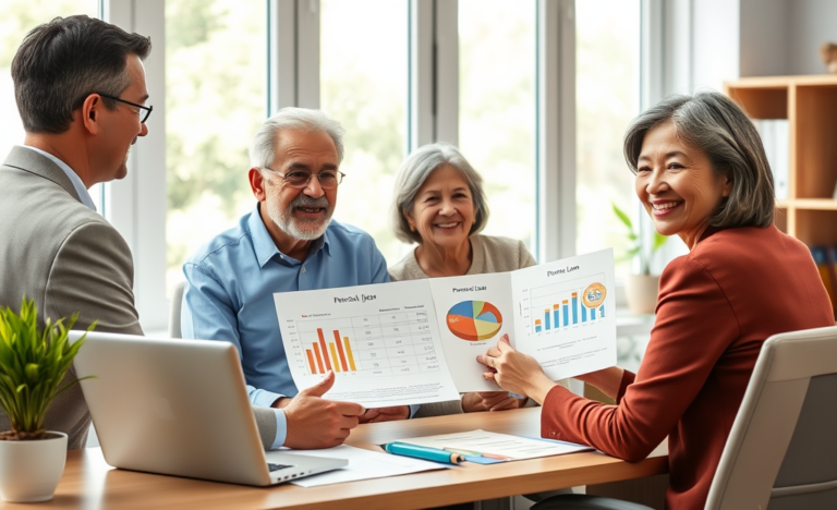 Seniors exploring options for personal loans to enhance their financial stability.