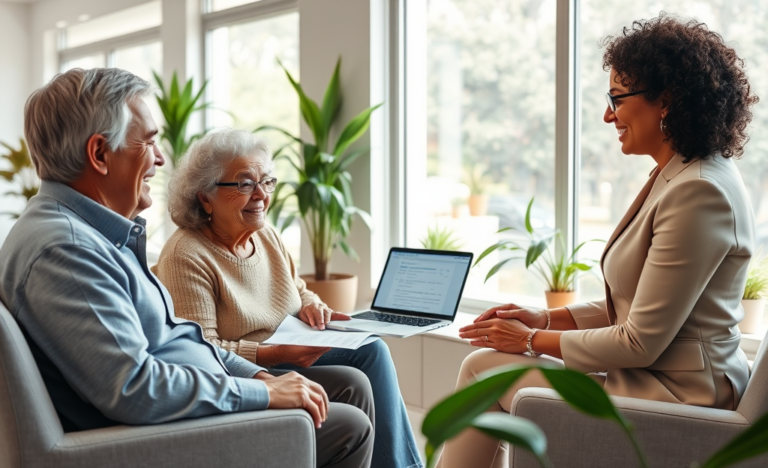 A senior reviewing loan options without collateral