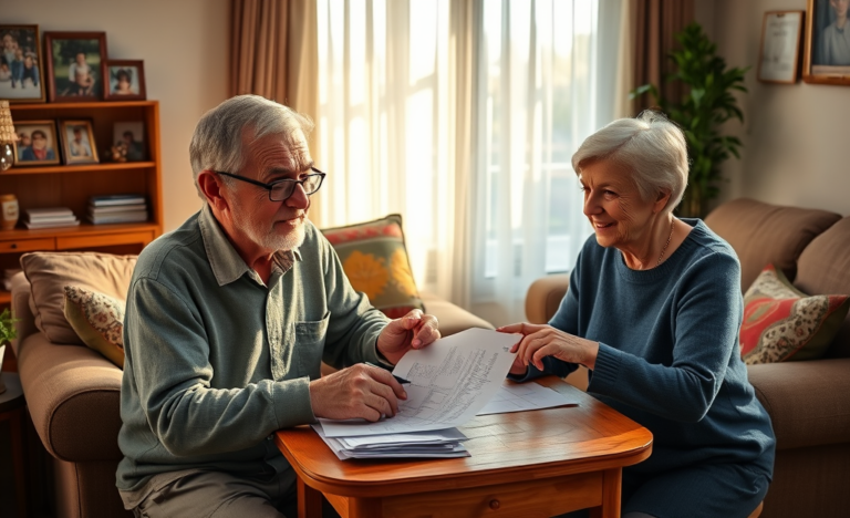 A senior citizen reviewing loan options tailored for special financial needs.