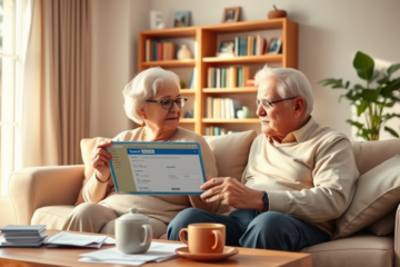 An elderly person reviewing urgent loan options online for quick financial relief.