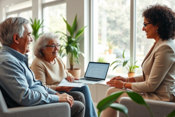 A senior reviewing loan options without collateral