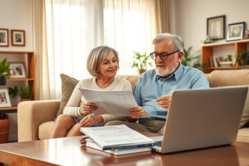 Seniors exploring loan options for financial security.