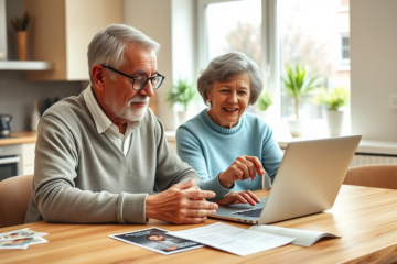 Elderly person reviewing loan options for quick financial assistance