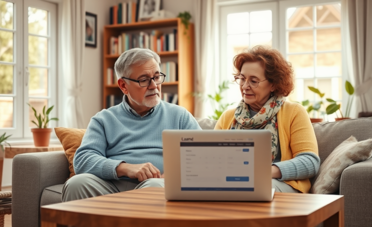 A senior couple discussing their personal loan options with a financial advisor.