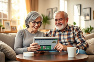 A senior reviewing personal loan options online for quick access to credit