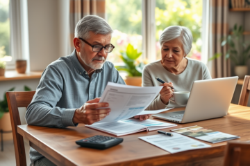 Seniors exploring Upstart personal loans for financial assistance.