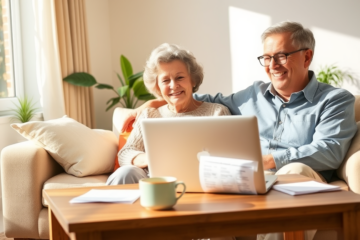 A senior examining personal loans for quick approval