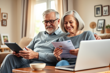 Seniors exploring personal loan options to pay off credit card debt