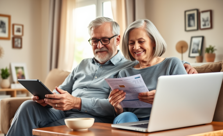 Seniors exploring personal loan options to pay off credit card debt