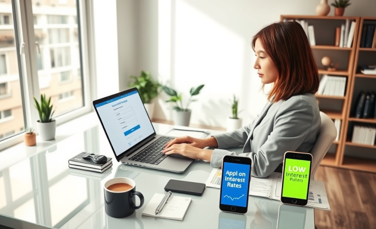 Featured image representing easy online loans with low rates and a simple borrowing process.