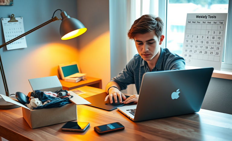 A person analyzing online options for quick money making opportunities.