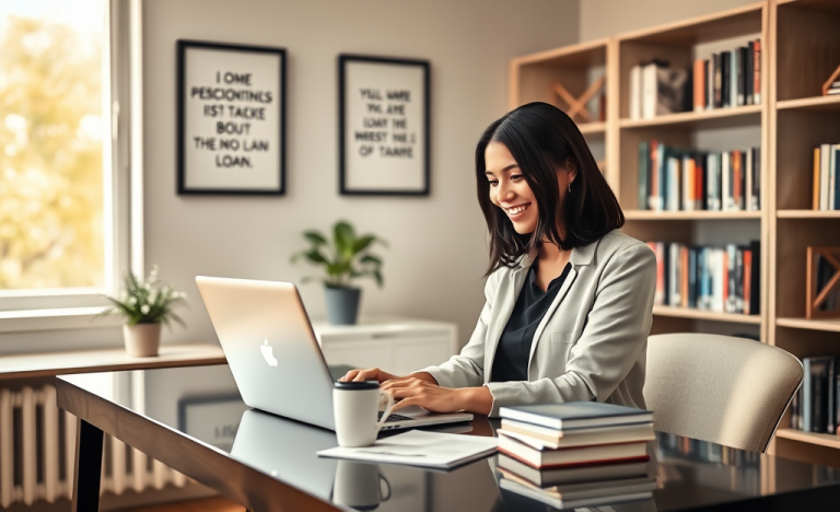 A person using a laptop to apply for a personal loan online without bureaucracy.