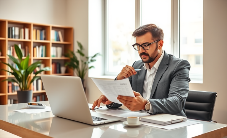 Professional man receives urgent financial support from advisor in modern office to secure earnest personal loan funds